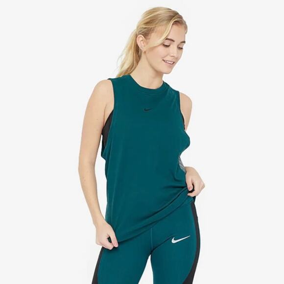 Nike Muscle Tank Womens Small Teal Center Swoosh Top Athleisure The Nike Tee - Picture 1 of 11